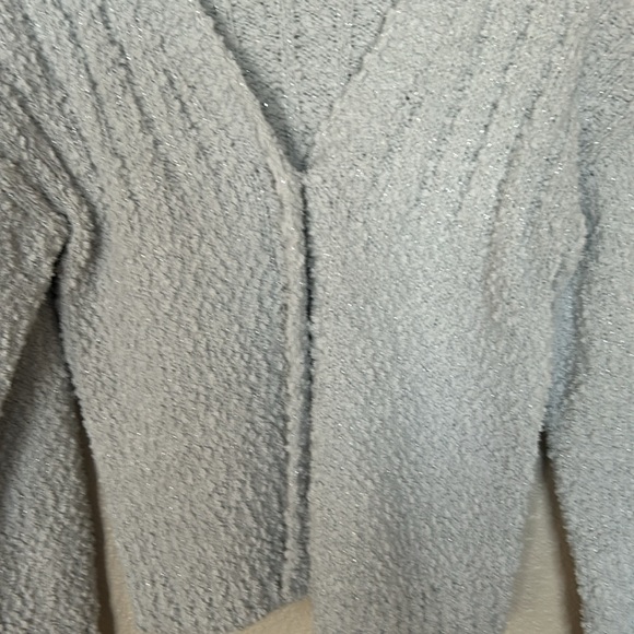 Girls silver cardigan size medium 7/8). - Picture 3 of 5